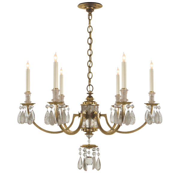 Chandelier, 6-Light, Gilded Iron, 33"W (TOB 5036GI 2JUX0)