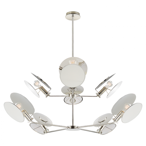 Chandelier, 8-Light, Polished Nickel, 54"W (TOB 5290PN-L CHYE2)