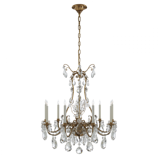 Chandelier, 9-Light, Gilded Iron, 31"W (TOB 5470GI 2R51A)