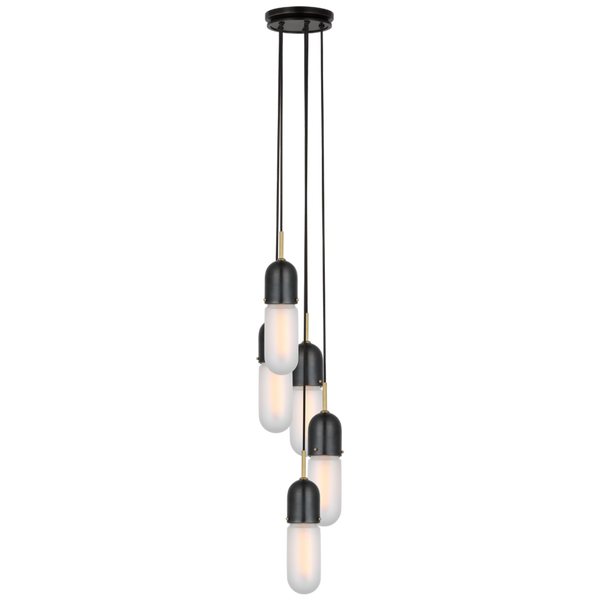 Pendant, 5-Light, Bronze, Brass, 25"H (TOB 5645BZ/HAB-FG-5 D33EJ)