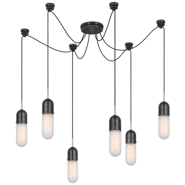 Chandelier, 6-Light, Bronze, Brass, 25"H (TOB 5645BZ/HAB-FG-6 D33EK)