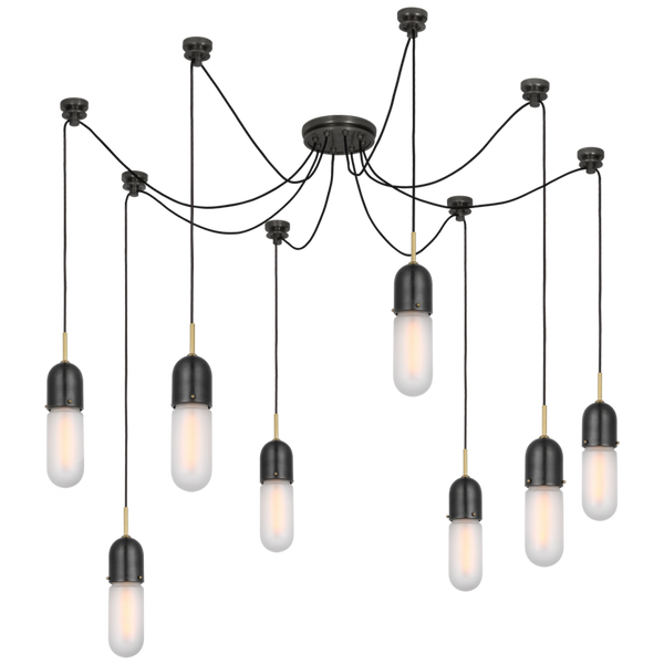 Chandelier, 8-Light, Bronze, Brass, 25"H (TOB 5645BZ/HAB-FG-8 D33EL)