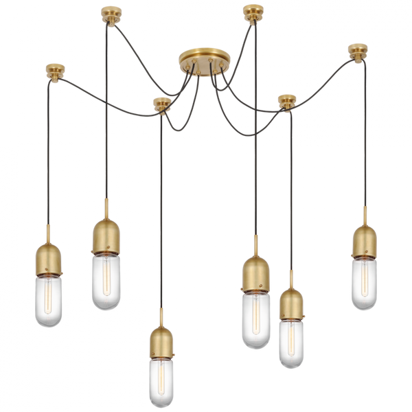 Chandelier, 6-Light, Hand-Rubbed Antique Brass, 25"H (TOB 5645HAB-CG-6 D33ER)