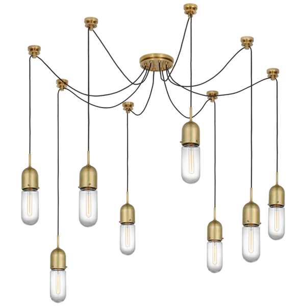 Chandelier, 8-Light, Hand-Rubbed Antique Brass, 25"H (TOB 5645HAB-CG-8 D33ET)