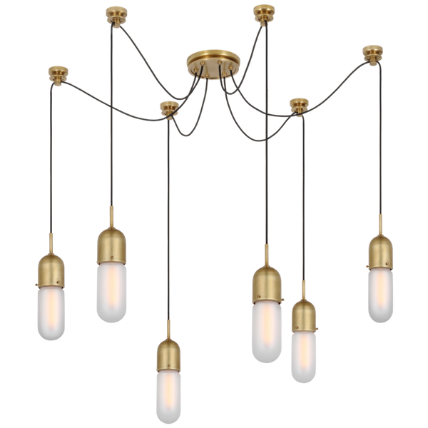 Chandelier, 6-Light, Hand-Rubbed Antique Brass, 25"H (TOB 5645HAB-FG-6 D33EY)