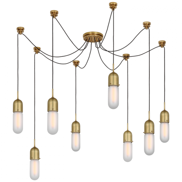 Chandelier, 8-Light, Hand-Rubbed Antique Brass, 25"H (TOB 5645HAB-FG-8 D33EZ)