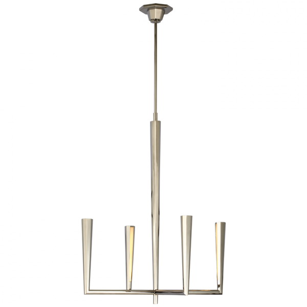 Small Chandelier, 1-Light, LED, Polished Nickel, 26"W (TOB 5710PN CU4A2)