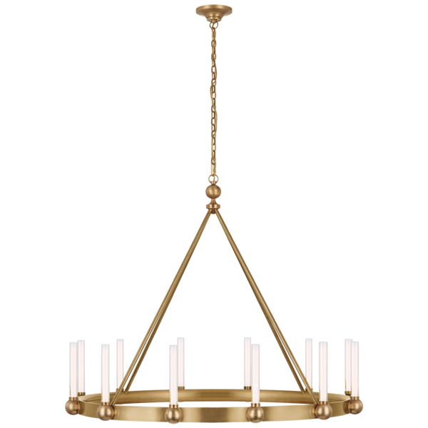 XL Ring Chandelier, 1-Light, LED, Hand-Rubbed Antique Brass, 38.5"W (TOB 5776HAB-WG CX5ZD)