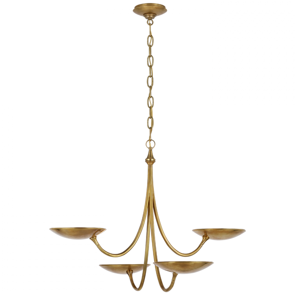 Medium Chandelier - Hand-Rubbed Antique Brass