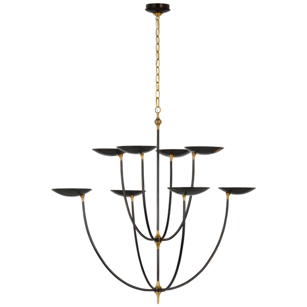 XL Chandelier - Hand-Rubbed Antique Brass and Bronze