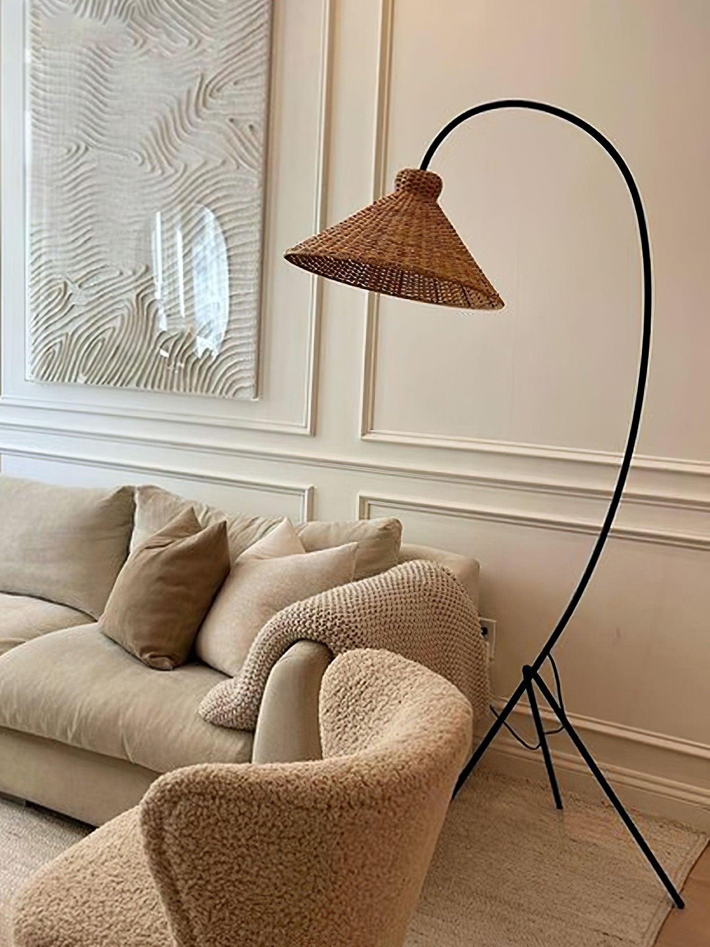 Tana Woven Free-standing Lamp Floor Lamp