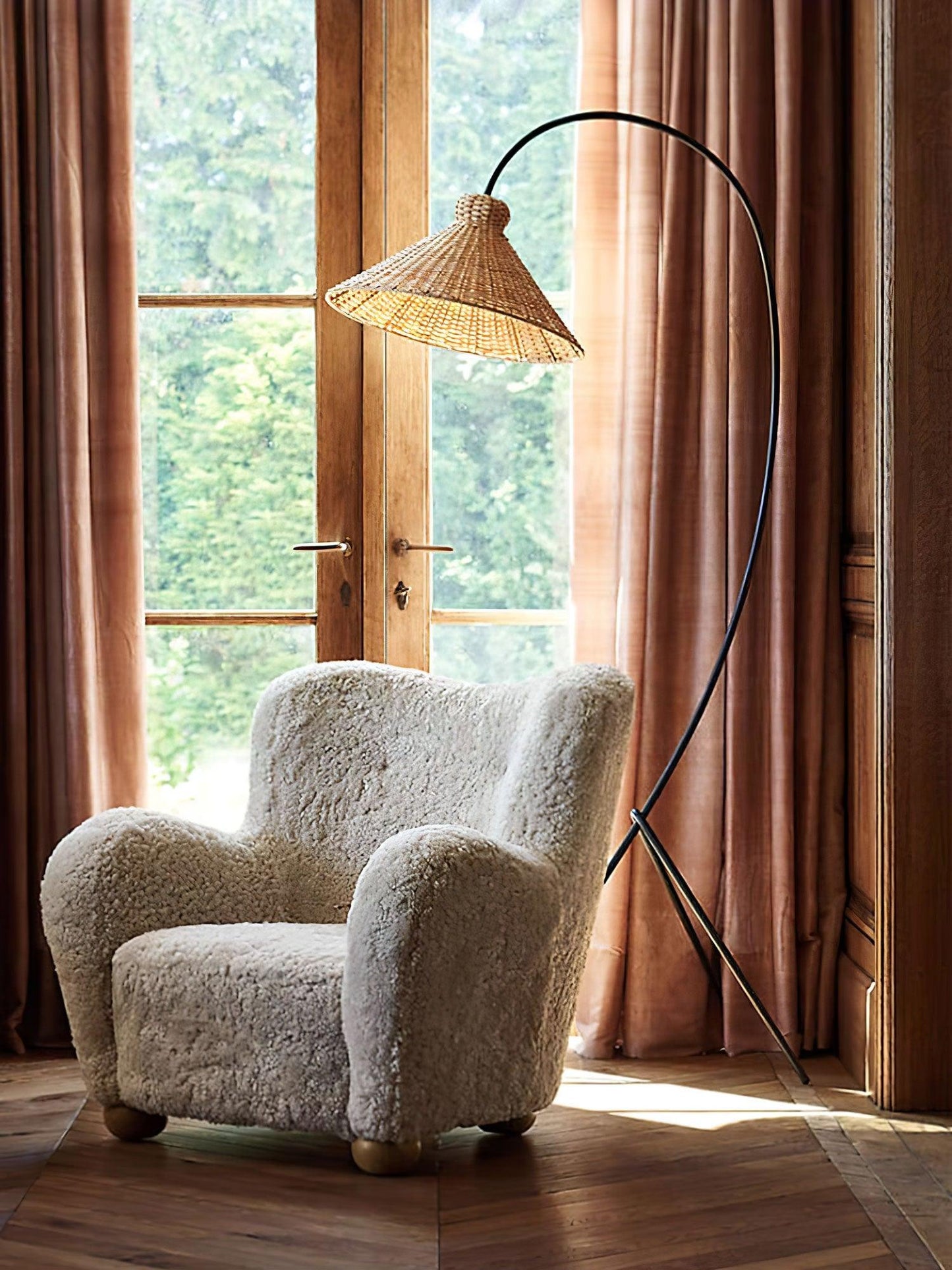 Tana Woven Free-standing Lamp Floor Lamp