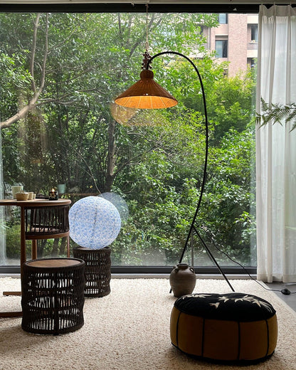 Tana Woven Free-standing Lamp Floor Lamp