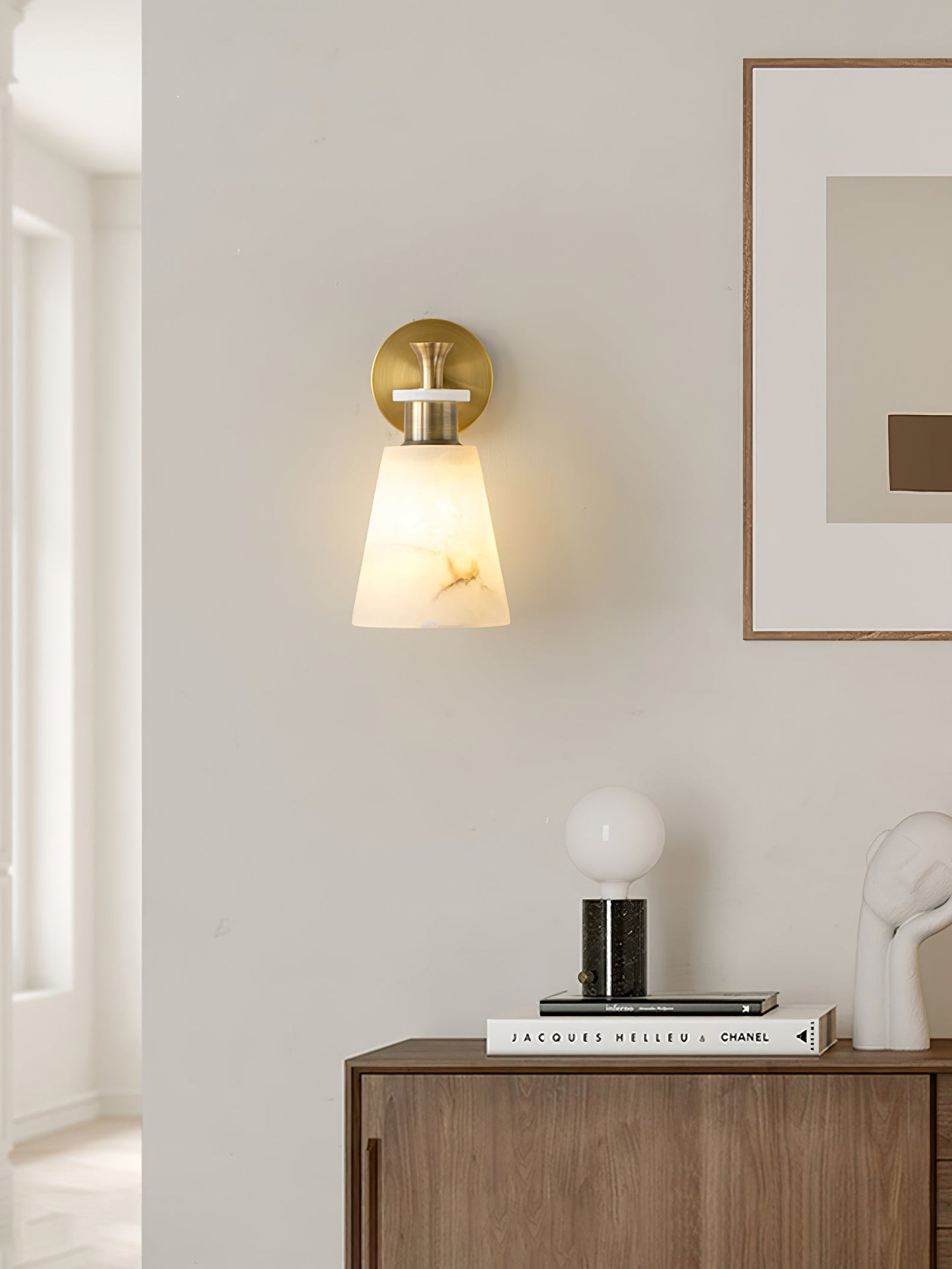 Tapered Alabaster Wall-mounted lamp Wall Sconce