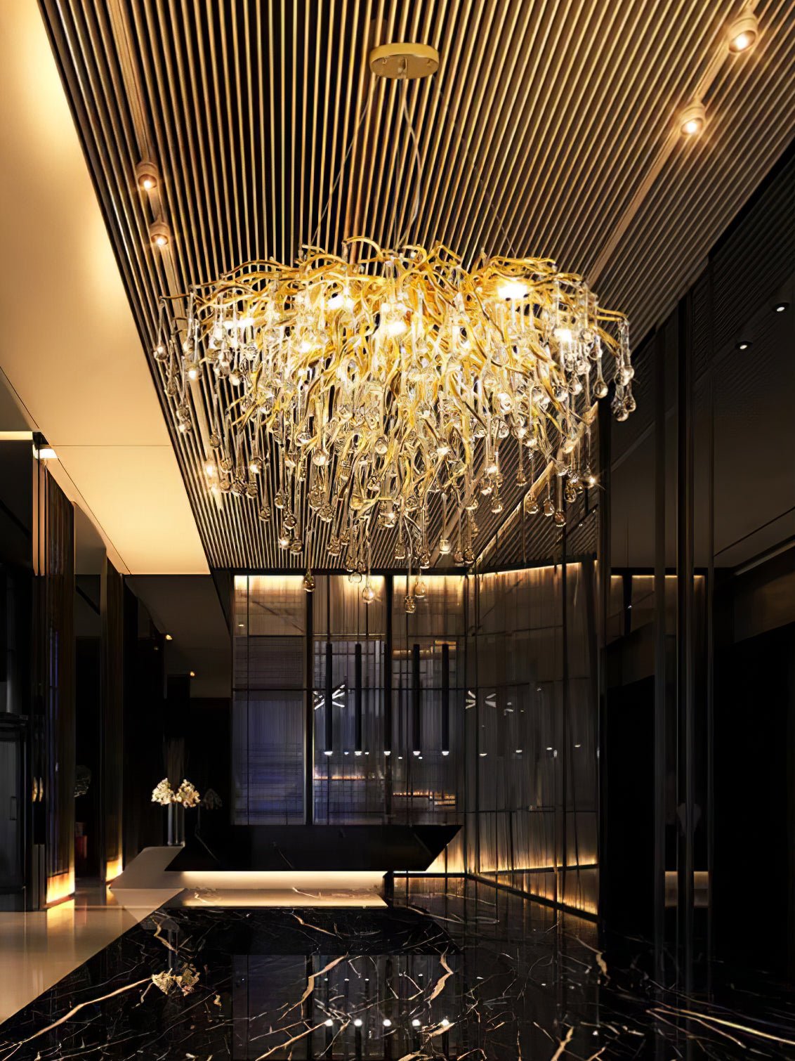 Teardrop Crystal Electrolier Chandelier