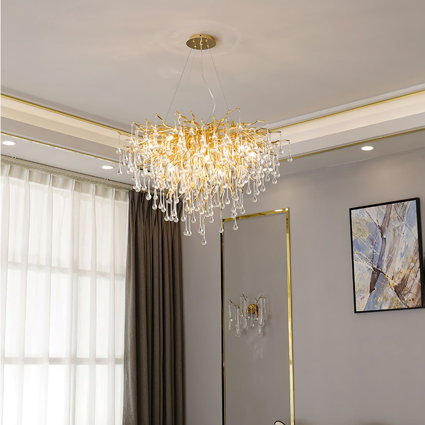 Teardrop Crystal Electrolier Chandelier