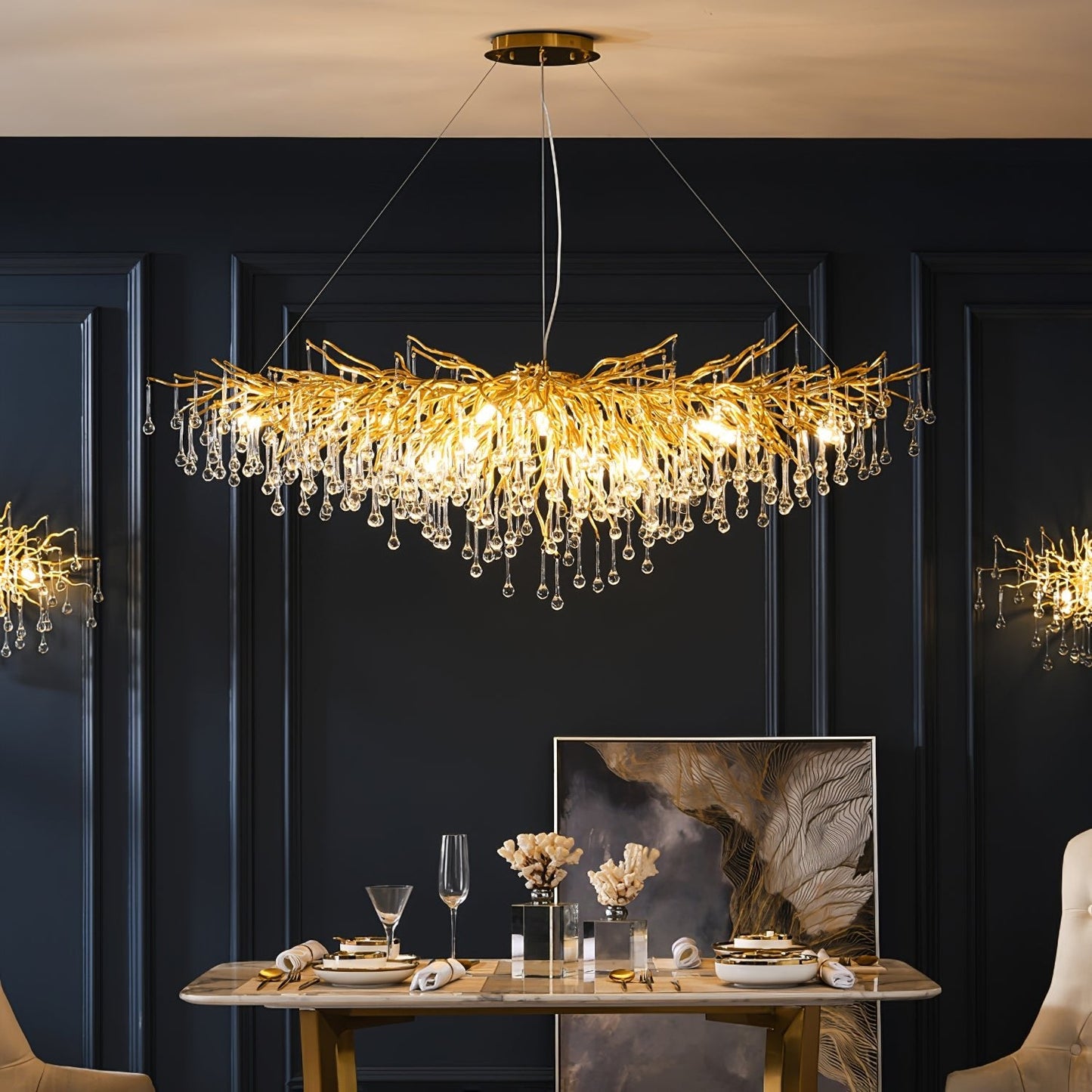 Teardrop Crystal Electrolier Chandelier