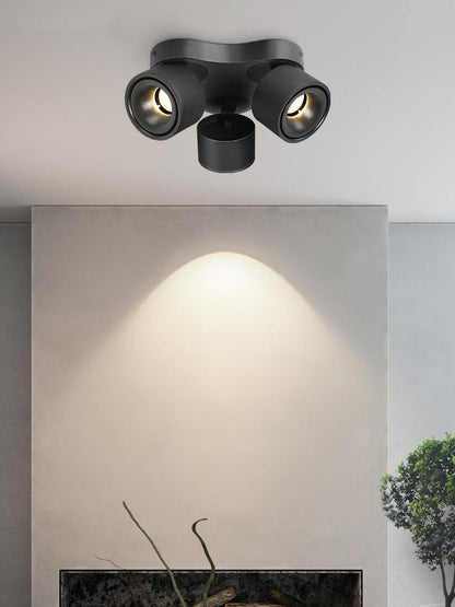 Rotating Folding Three Head Flush mount light Spotlight