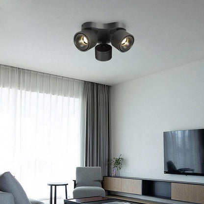 Rotating Folding Three Head Flush mount light Spotlight