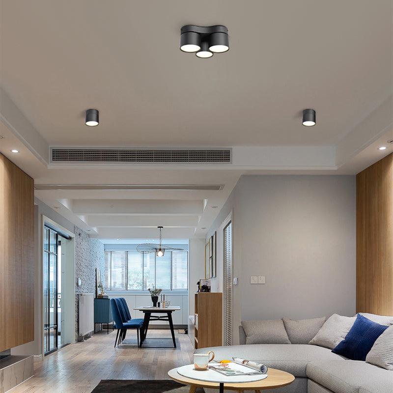 Rotating Folding Three Head Flush mount light Spotlight