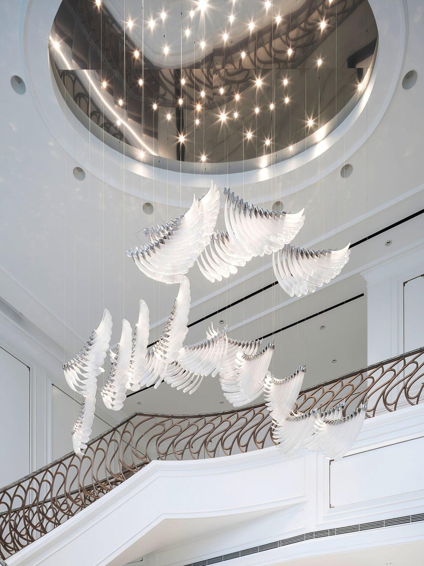 Tiered Palmette Electrolier Chandelier