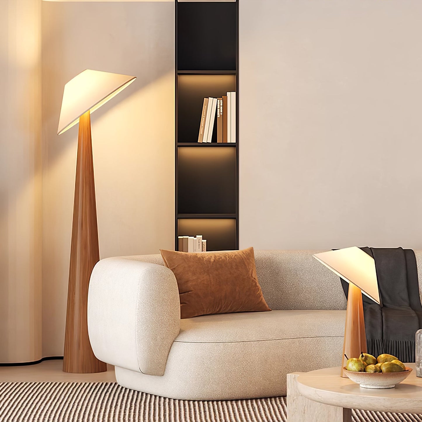 Tilt Hat Wooden Standing Lamp Floor Lamp