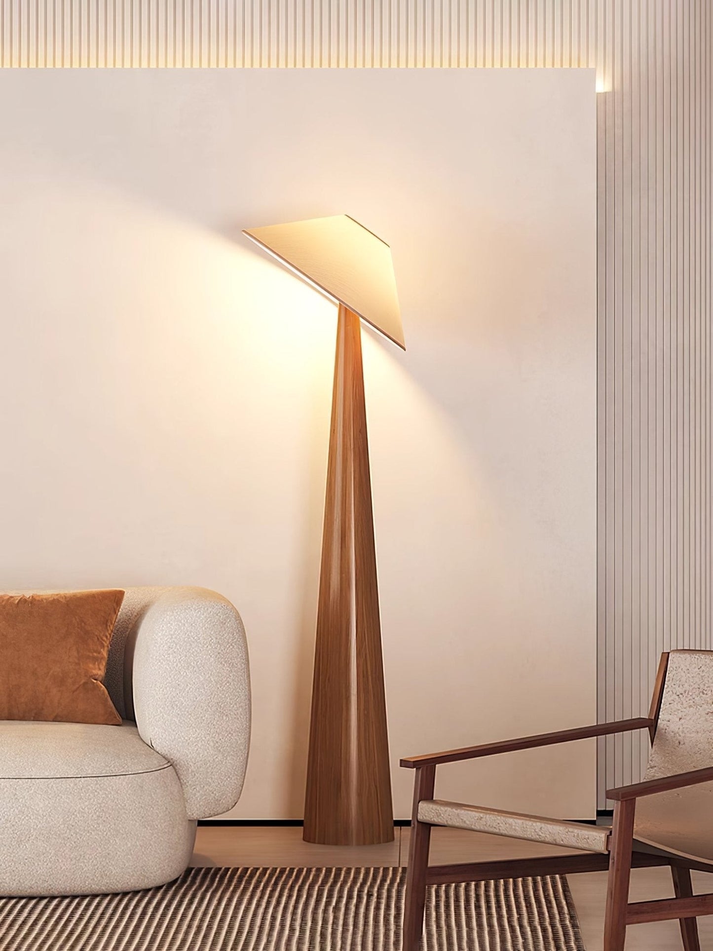 Tilt Hat Wooden Standing Lamp Floor Lamp