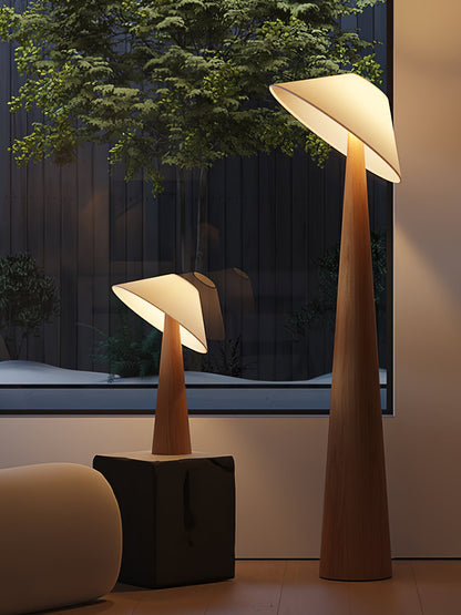 Tilt Hat Wooden Accent lamp Table Lamp