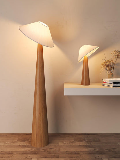 Tilt Hat Wooden Standing Lamp Floor Lamp