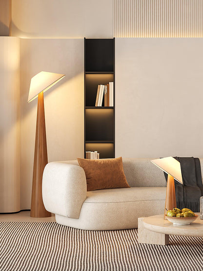 Tilt Hat Wooden Standing Lamp Floor Lamp