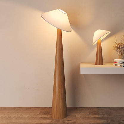 Tilt Hat Wooden Standing Lamp Floor Lamp