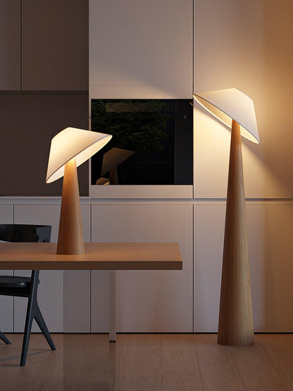 Tilt Hat Wooden Accent lamp Table Lamp