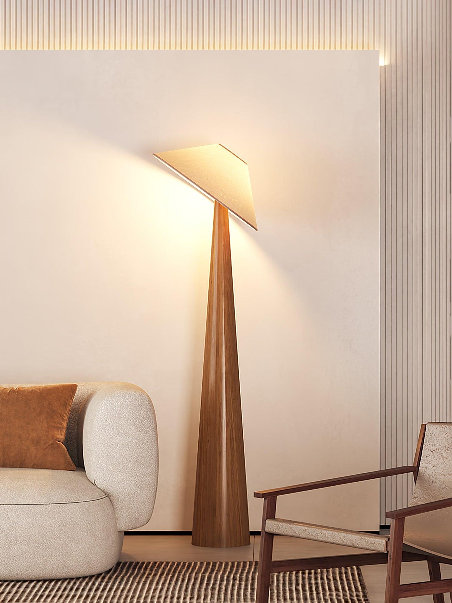 Tilt Hat Wooden Standing Lamp Floor Lamp