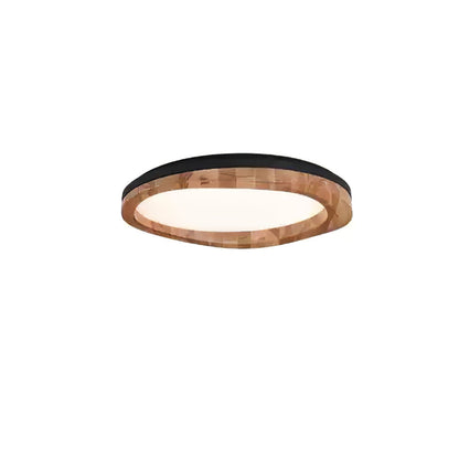 Timber Round Wood Overhead light Ceiling Lamp