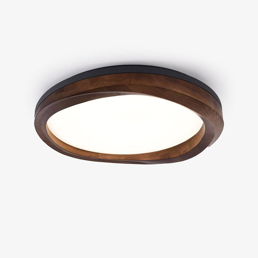 Timber Round Wood Overhead light Ceiling Lamp