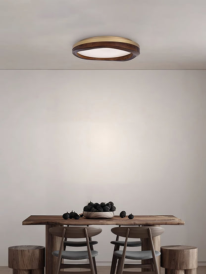 Timber Round Wood Overhead light Ceiling Lamp