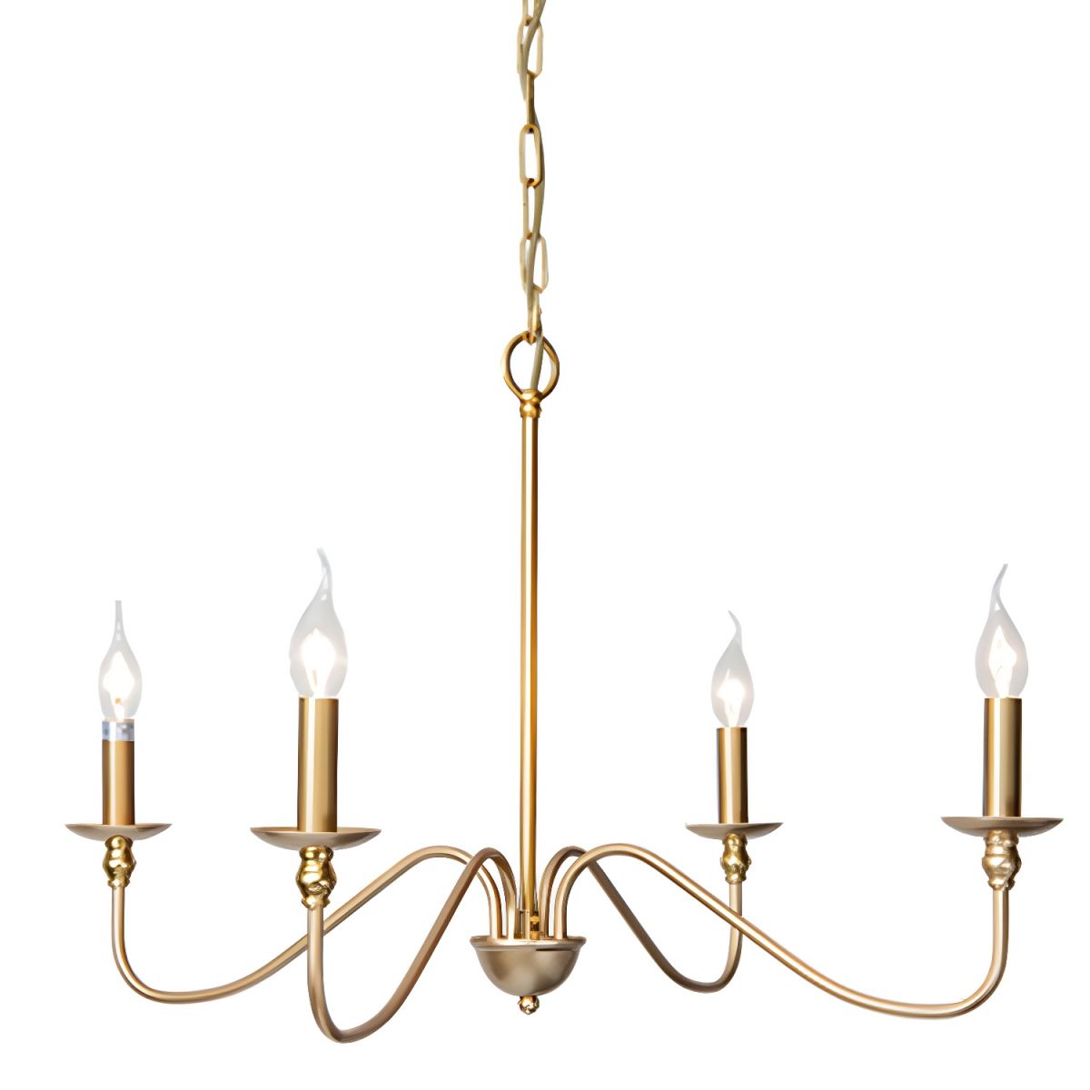 Timeless Gold Candle Crown Chandelier