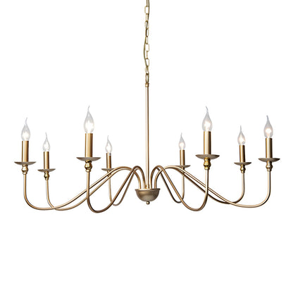 Timeless Gold Candle Crown Chandelier