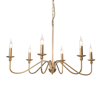 Timeless Gold Candle Crown Chandelier