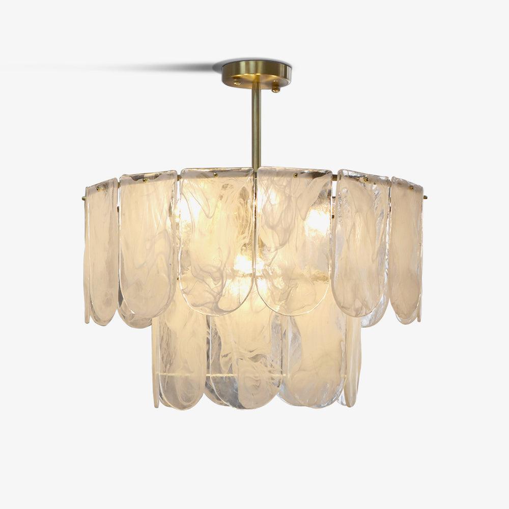 Traditional Classic Metal Glass Ceiling fixture Chandelier