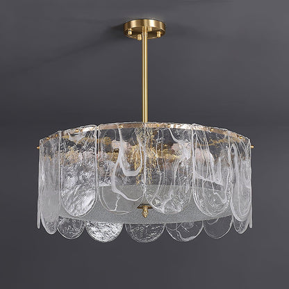 Traditional Classic Metal Glass Ceiling fixture Chandelier