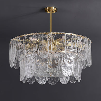 Traditional Classic Metal Glass Ceiling fixture Chandelier