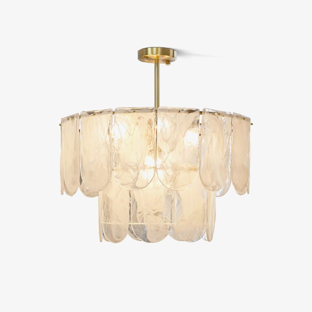 Traditional Classic Metal Glass Ceiling fixture Chandelier