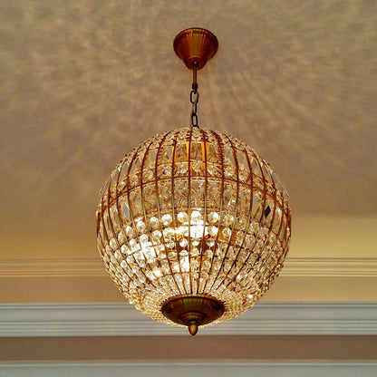 Traditional Gold Globe Pendant light Chandelier