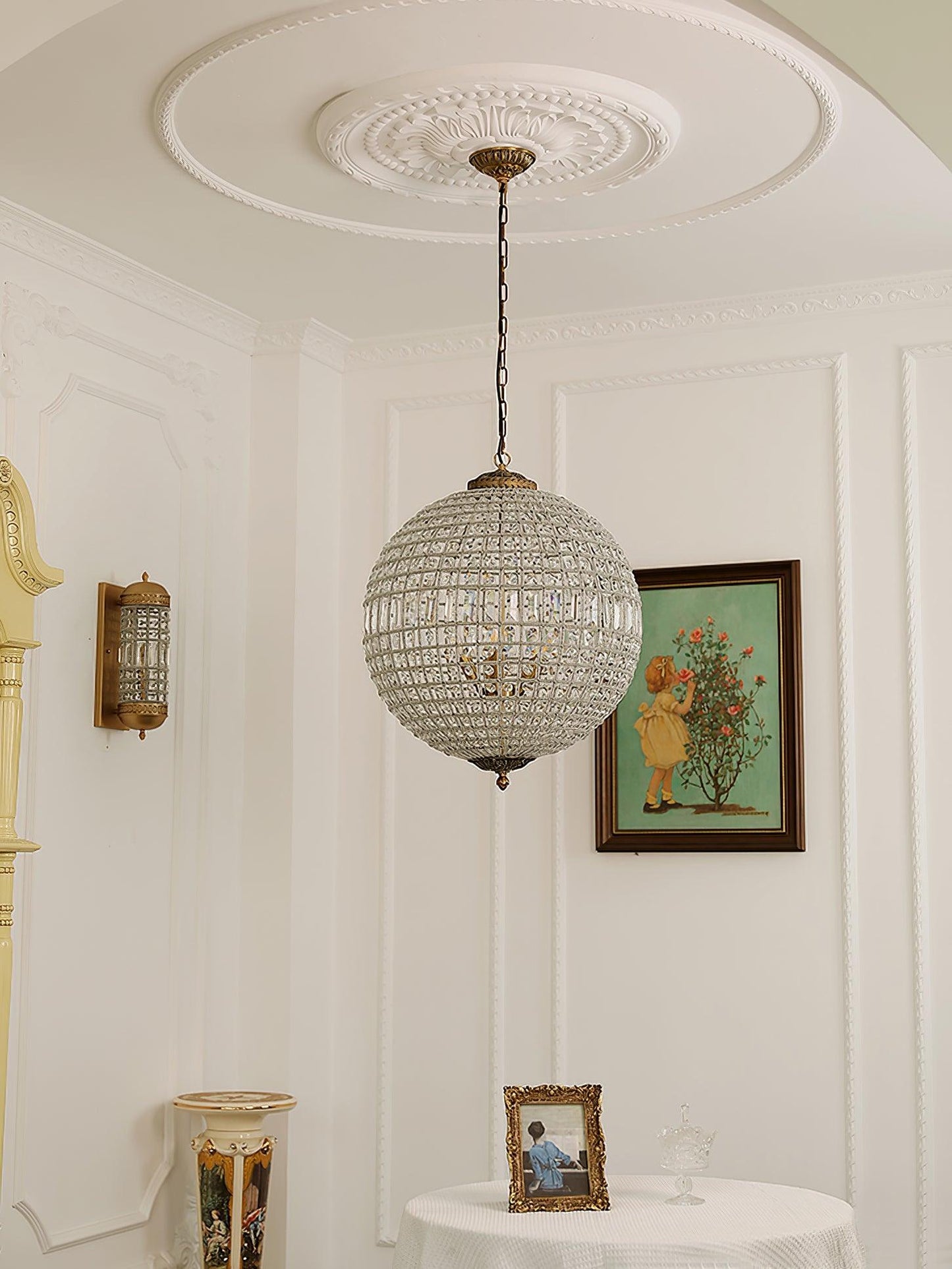 Traditional Gold Globe Pendant light Chandelier