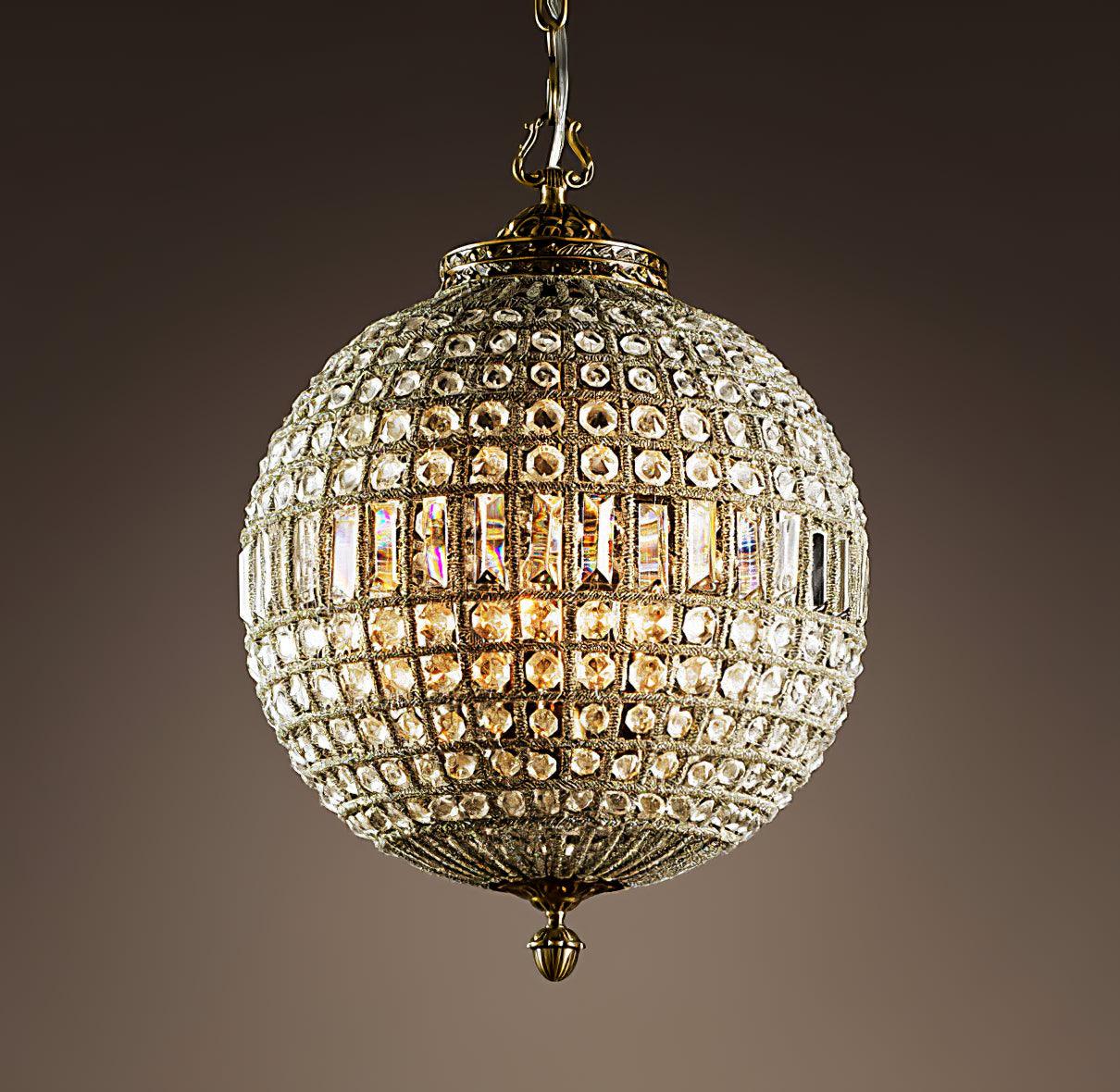 Traditional Gold Globe Pendant light Chandelier