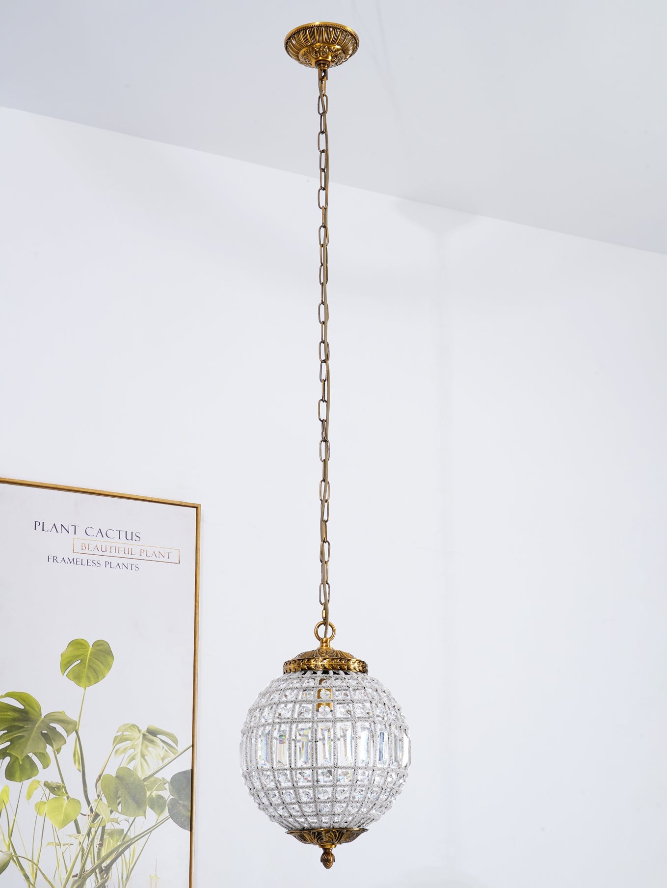 Traditional Gold Globe Pendant light Chandelier