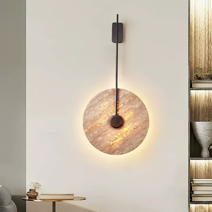 Travertine Disc Wall light fixture Wall Lamp