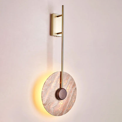 Travertine Disc Wall light fixture Wall Lamp