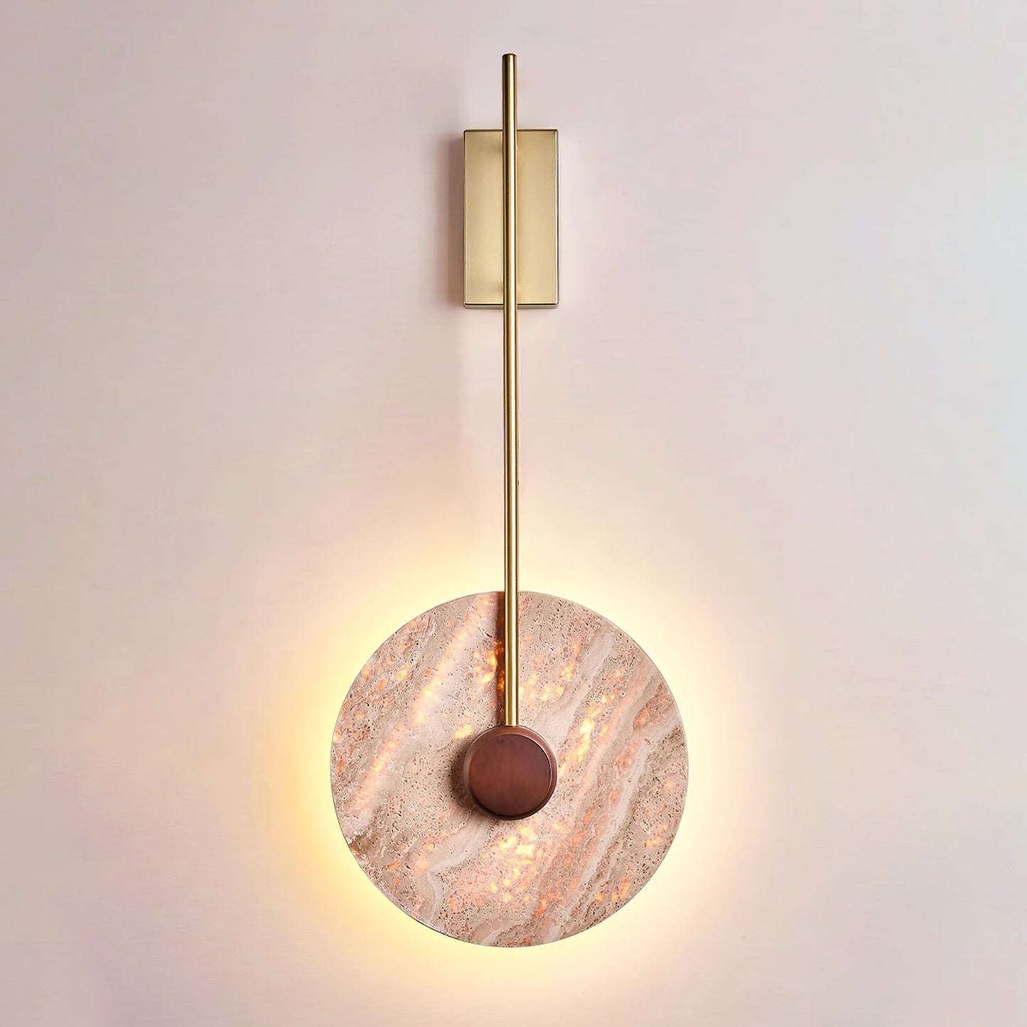 Travertine Disc Wall light fixture Wall Lamp